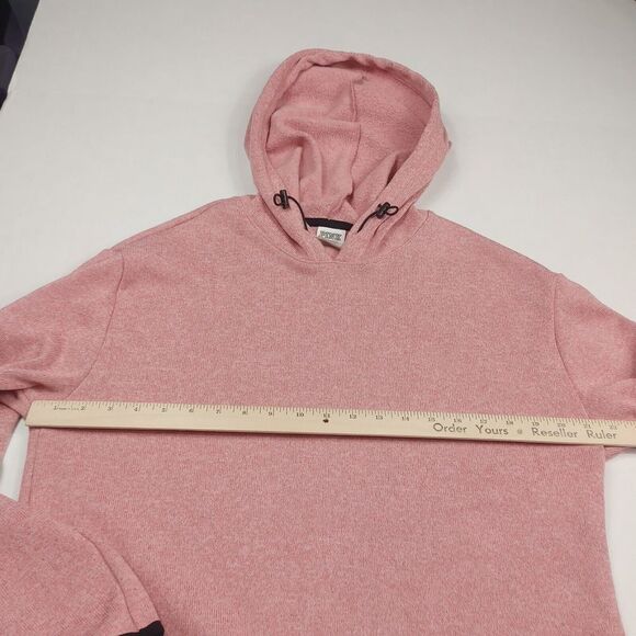 Victorias Secret PINK Fleece Hoodie Pink Drawstring Hem Logo Pullover MEDIUM - Picture 8 of 11